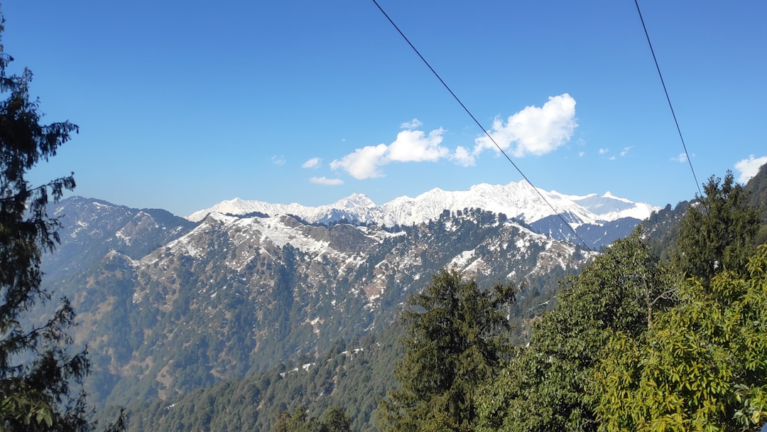Scenic mountain road in Himachal Pradesh showing Shimla Manali tours with premium taxi service. Beautiful hill station view with winding roads through pine forests and mountains.